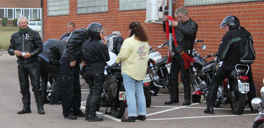 Skånska Anglofilrallyt parkeringen i målet 2012