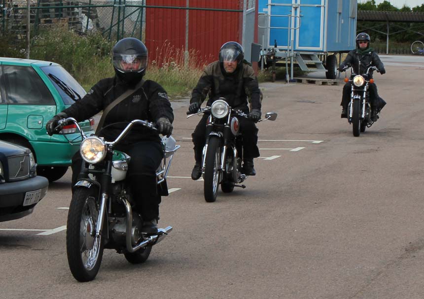 Skånska Anglofilrallyt parkeringen i målet 2012